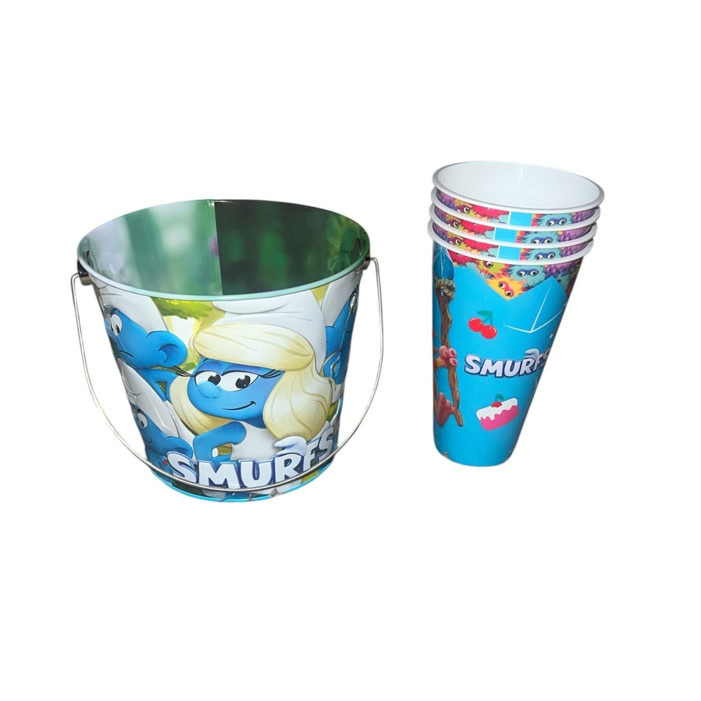 Smurfs Blue Party Bucket and Cup Set - Blue